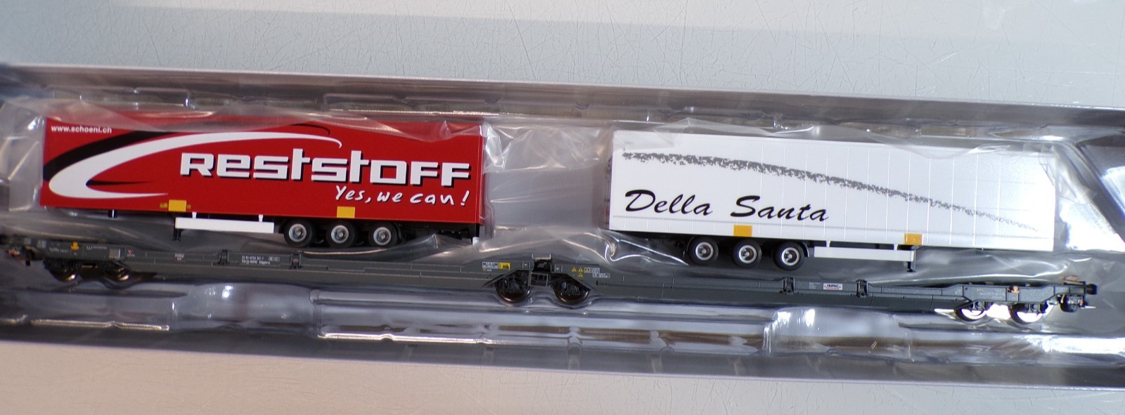 Piko H0 58956 AC Taschenwagen mit 2 Aufliegern in OVP f. Märklin BH1922 – Bild 3