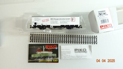 Piko H0 9587 4/24 gedeckter Güterwagen IBES Baugrundinst. der DB in OVP PR6963