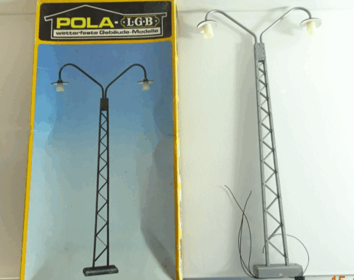 Pola 971 zweiarmige Gittermast Laterne in OVP siehe Foto PK998