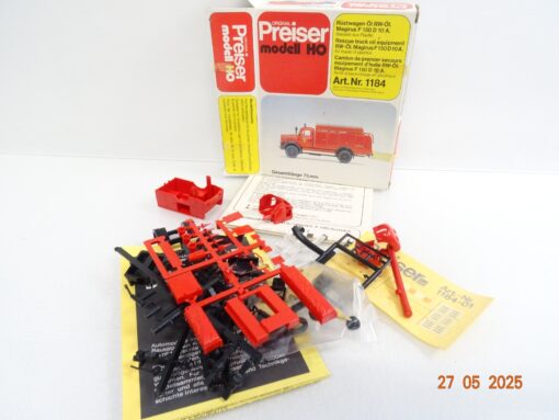 Preiser H0 Bausatz 1184 Magirus F 150 D 10 A Rüstwagen RW Öl in OVP RR1322