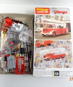Preiser H0 Bausatz 1292 Gelenkbühne Magirus 200 D 16 Feuerwehr in OVP RR1305