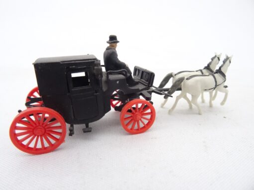 Preiser H0 Gespann mit Kutsche und Figur RR1684 o. – Bild 3