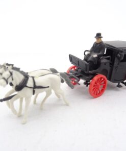 Preiser H0 Gespann mit Kutsche und Figur RR1684 o.