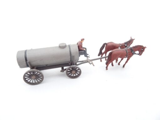 Preiser H0 Pferdegespann mit Jauchewagen + Fahrer RR1700 o. – Bild 3