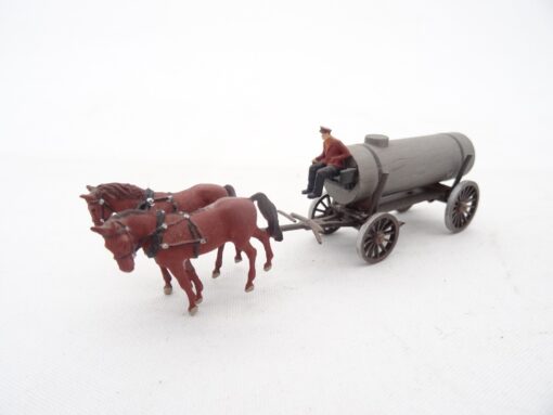 Preiser H0 Pferdegespann mit Jauchewagen + Fahrer RR1700 o.
