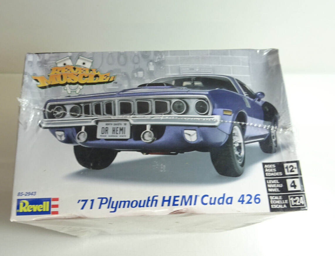 Revell 85-2943 '71 Plymouth Hemi Cuda 426 Auto Bausatz 1:24 NEU in OVP AR8157 – Bild 3