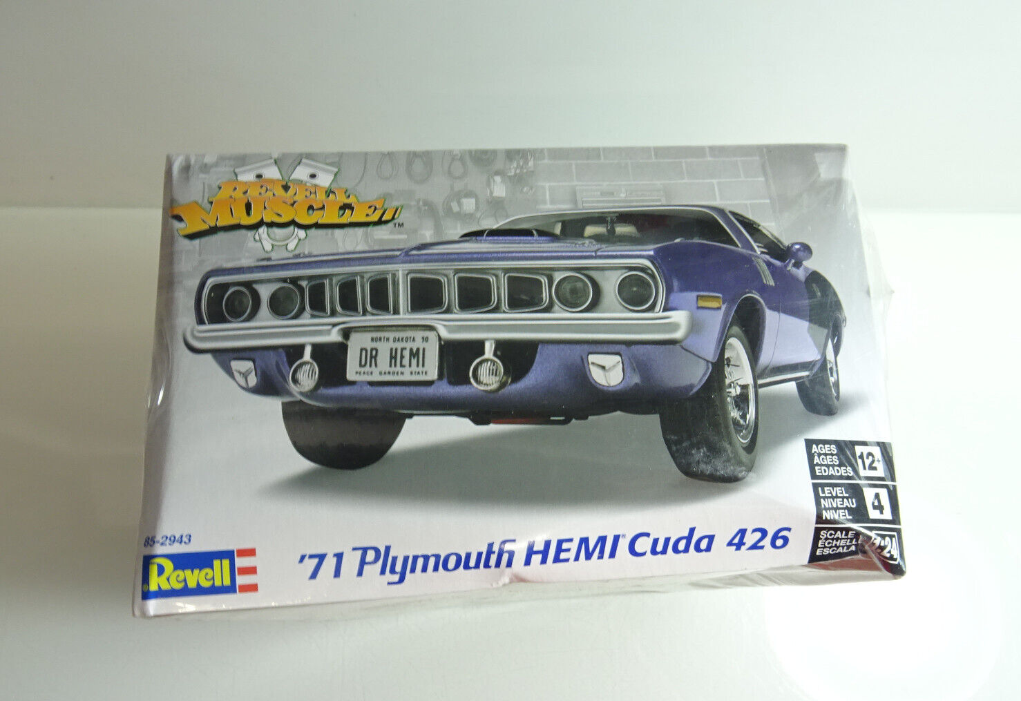 Revell 85-2943 '71 Plymouth Hemi Cuda 426 Auto Bausatz 1:24 NEU in OVP AR8157 – Bild 5