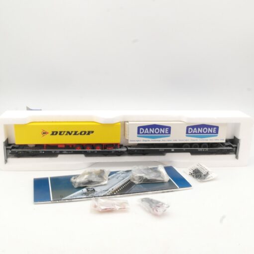 Roco H0 1901 Doppelwagen mit mit Container der DB in OVP QR8487 – Bild 3