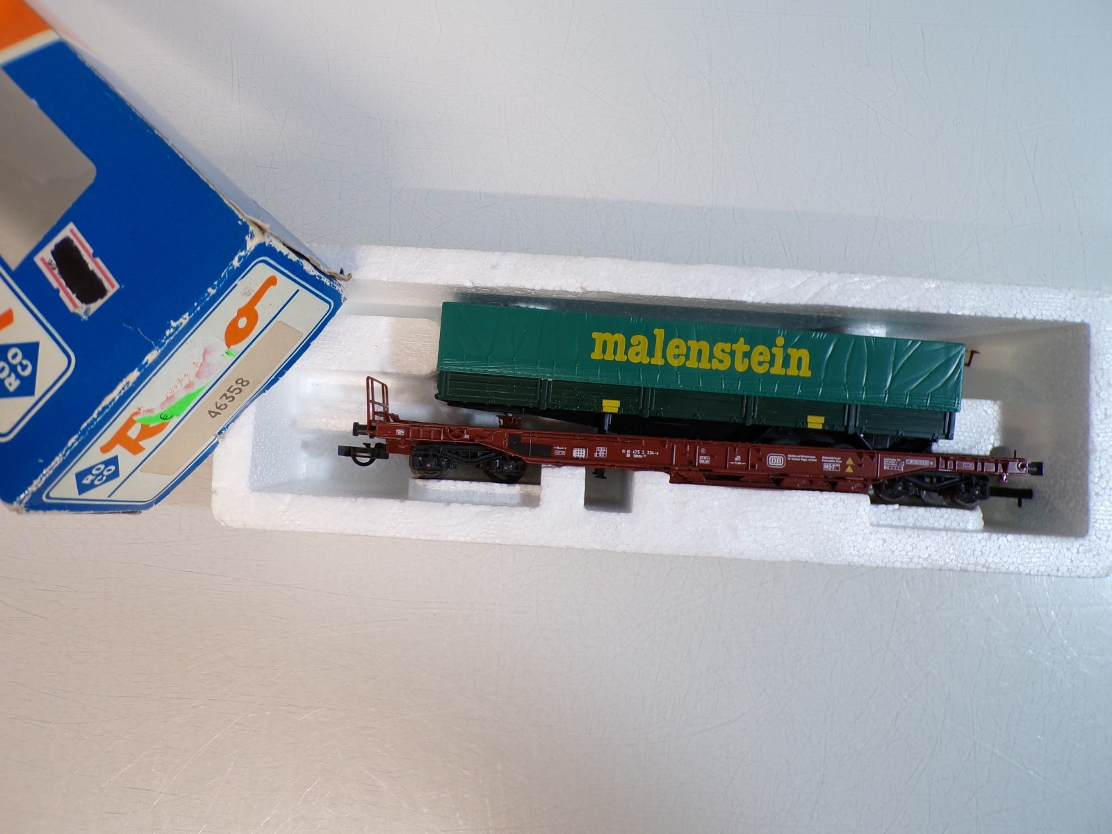 Roco H0 46358 AC Taschenwagen mit LKW Auflieger Malenstein der DB in OVP BH1843