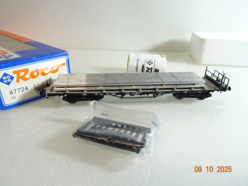 Roco H0 47724 Rungenwagen beladen mit Aluminiumstäben der DB in OVP RR3813 – Bild 4