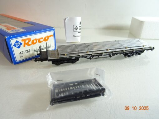 Roco H0 47724 Rungenwagen beladen mit Aluminiumstäben der DB in OVP RR3813