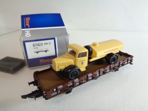 Roco H0 67423 Rungenwagen mit LKW der ÖBB in OVP RR4078