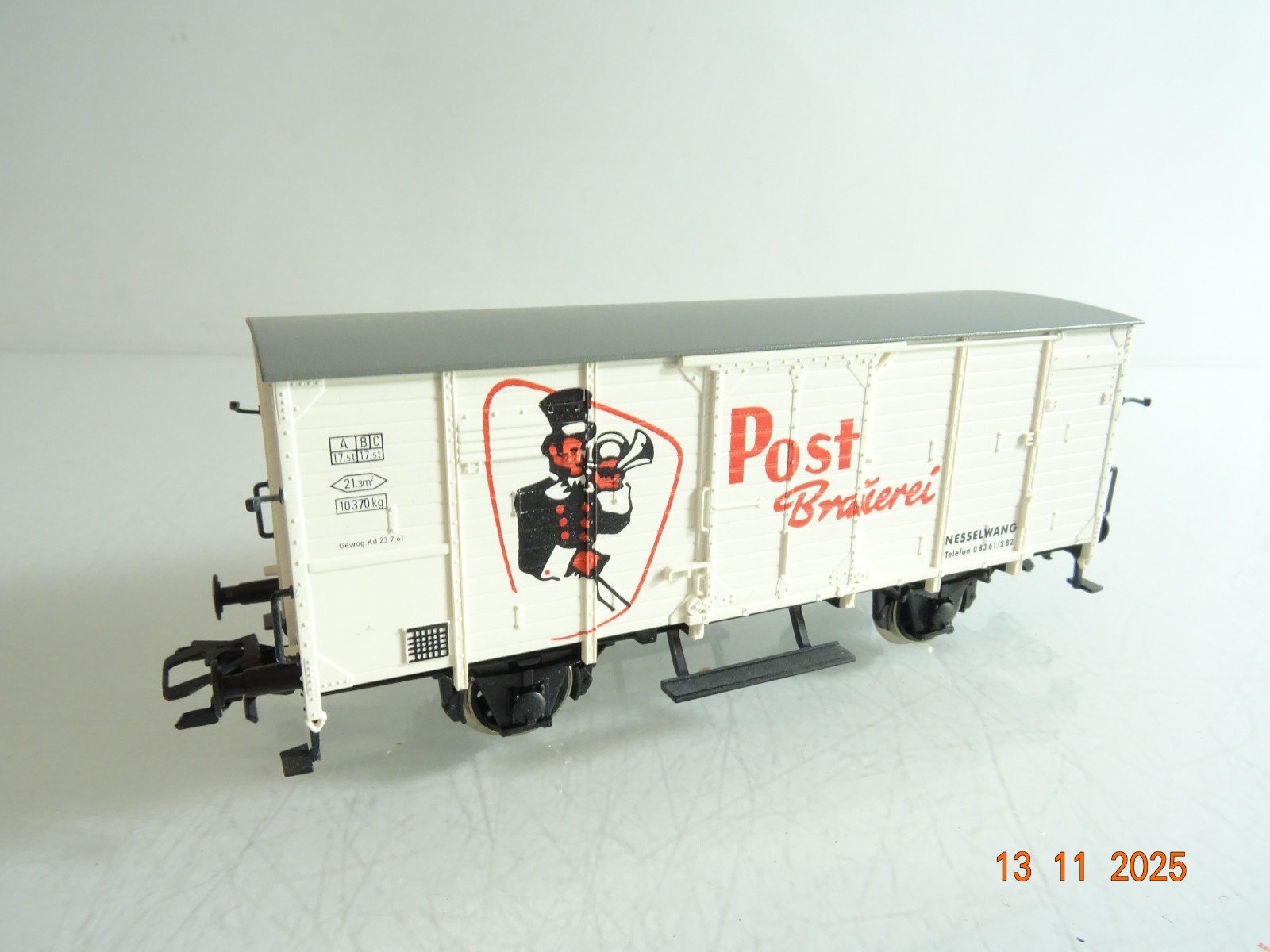 Roco H0 gedeckter Güterwagen Post Brauerei Nesselwang RR4522 o.