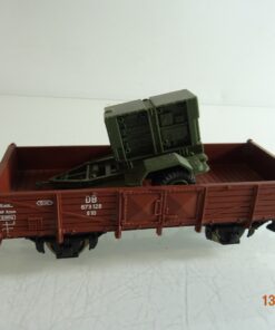 Roco H0 offener Güterwagen 673 128 mit Anhänger der DB RR4563 o.