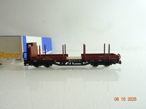 Roco H0e 34530 Rungenwagen mit Bremserhaus der DR in OVP BH384 – Bild 3