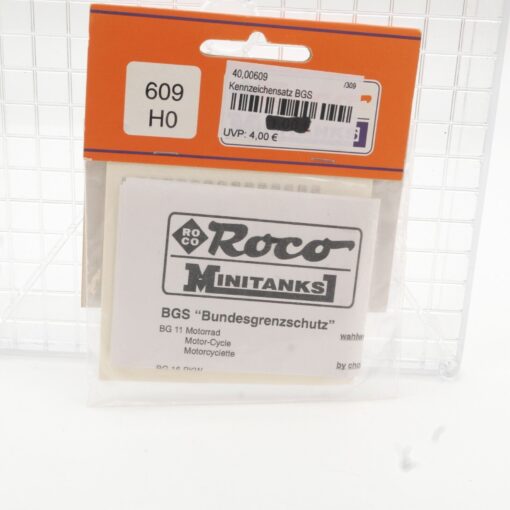 Roco Minitanks 1:87 609 Bundesgrenzschutz Nummernschilder in OVP QR3873
