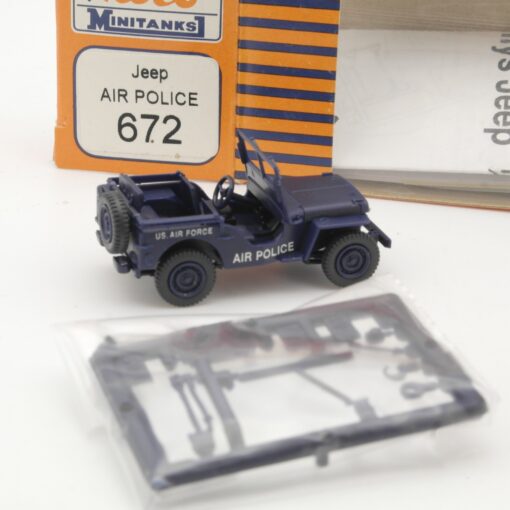Roco Minitanks 1:87 672 Willys Jeep Air Police in OVP QR5415 – Bild 3
