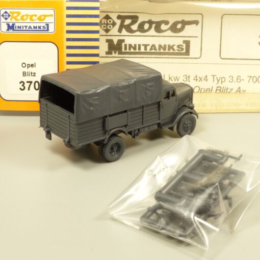 Roco Minitanks 1:87 H0 370 Opel Blitz A Pritsche Plane LKW Militär in OVP EX7757 – Bild 3