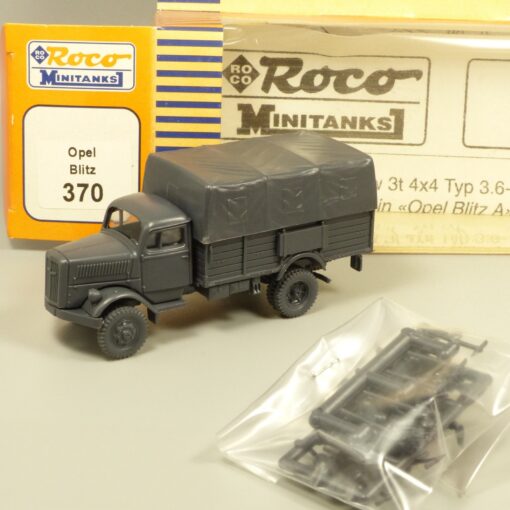 Roco Minitanks 1:87 H0 370 Opel Blitz A Pritsche Plane LKW Militär in OVP EX7757