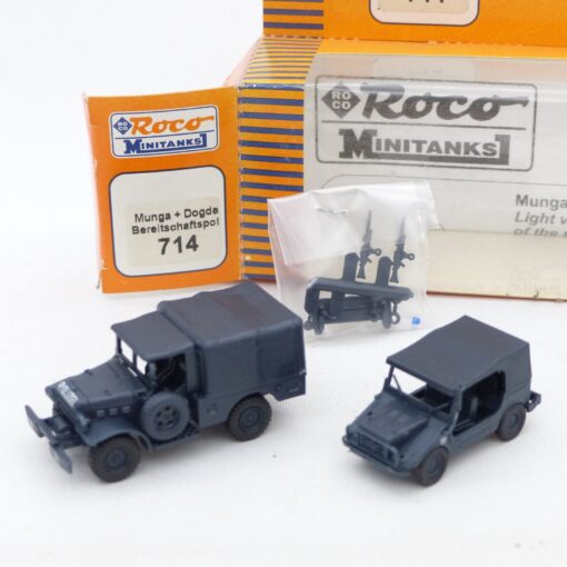 Roco Minitanks 1:87 H0 714 Munga + Dodge Bereitschaftspolizei in OVP EX7688
