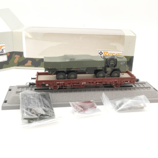 Roco Minitanks H0 885 Rungenwagen mit MAN 464 der DB in OVP QR8460 – Bild 4