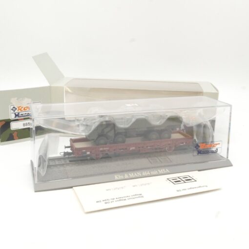 Roco Minitanks H0 885 Rungenwagen mit MAN 464 der DB in OVP QR8460