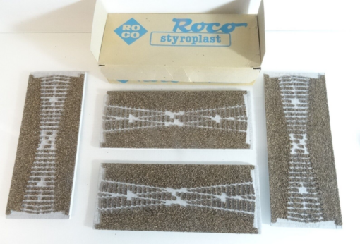 Roco Styroplast H0 04550 S Gleisbettung gerade 4 Stück in OVP QR6312