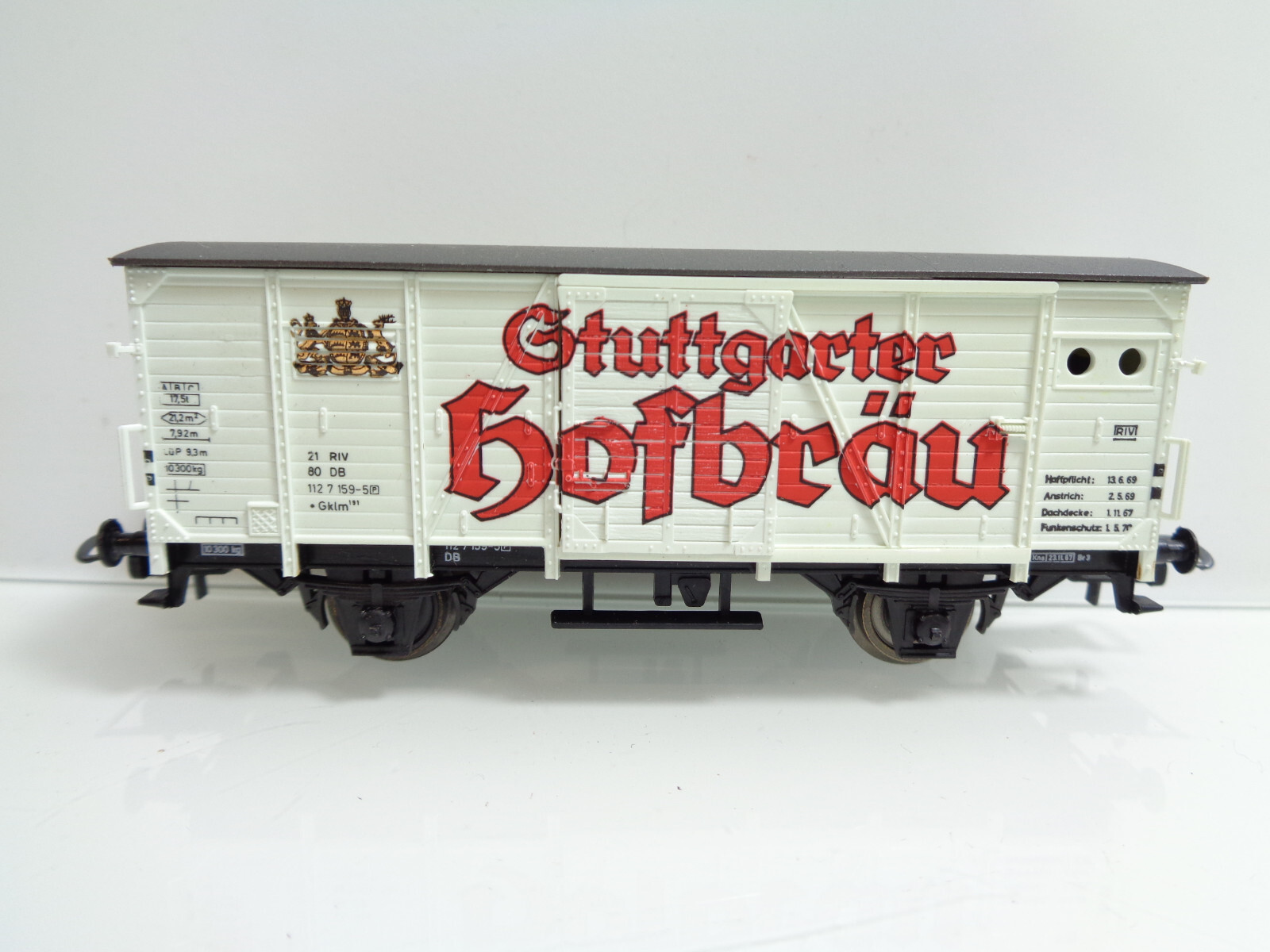 Röwa H0 2001 gedeckter Güterwagen Stuttgarter Hofbräu der DB in OVP JD2514 – Bild 3