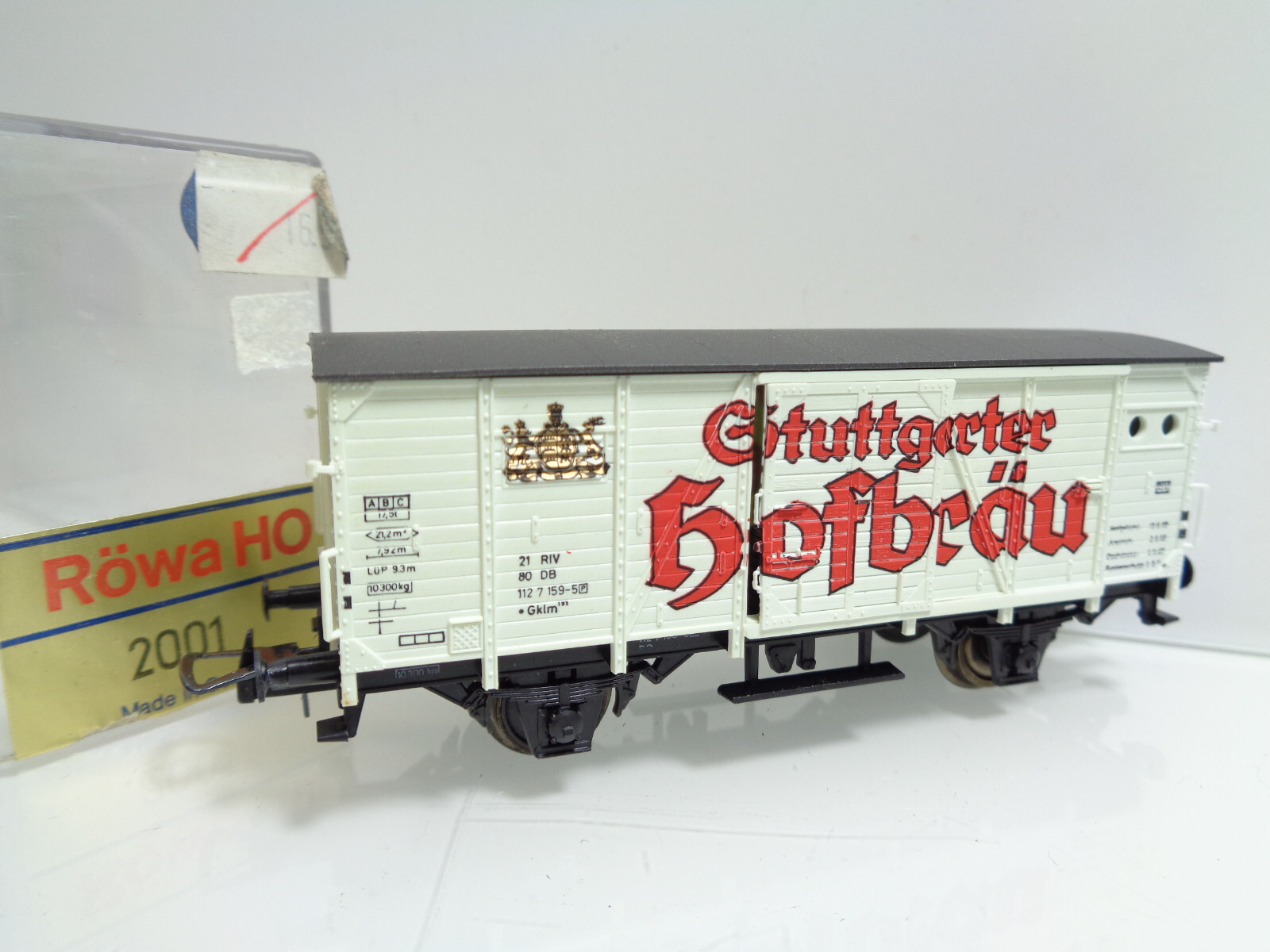 Röwa H0 2001 gedeckter Güterwagen Stuttgarter Hofbräu der DB in OVP JD2514