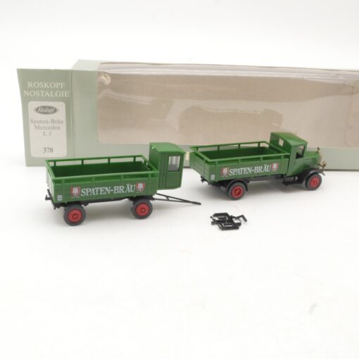 Roskopf 1:87 378 Mercedes L 5 Hängerzug Spaten-Bräu in OVP RR3599 – Bild 3
