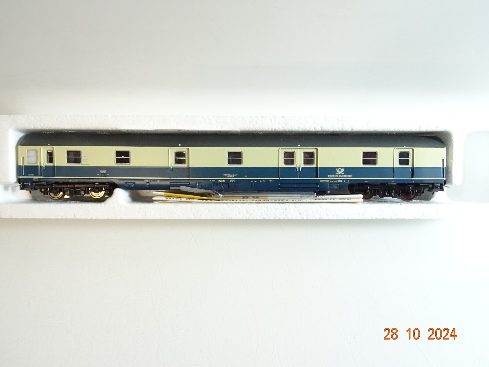 Sachsenmodelle H0 14694 Bahnpostwagen der DBP in OVP PR3548 – Bild 3