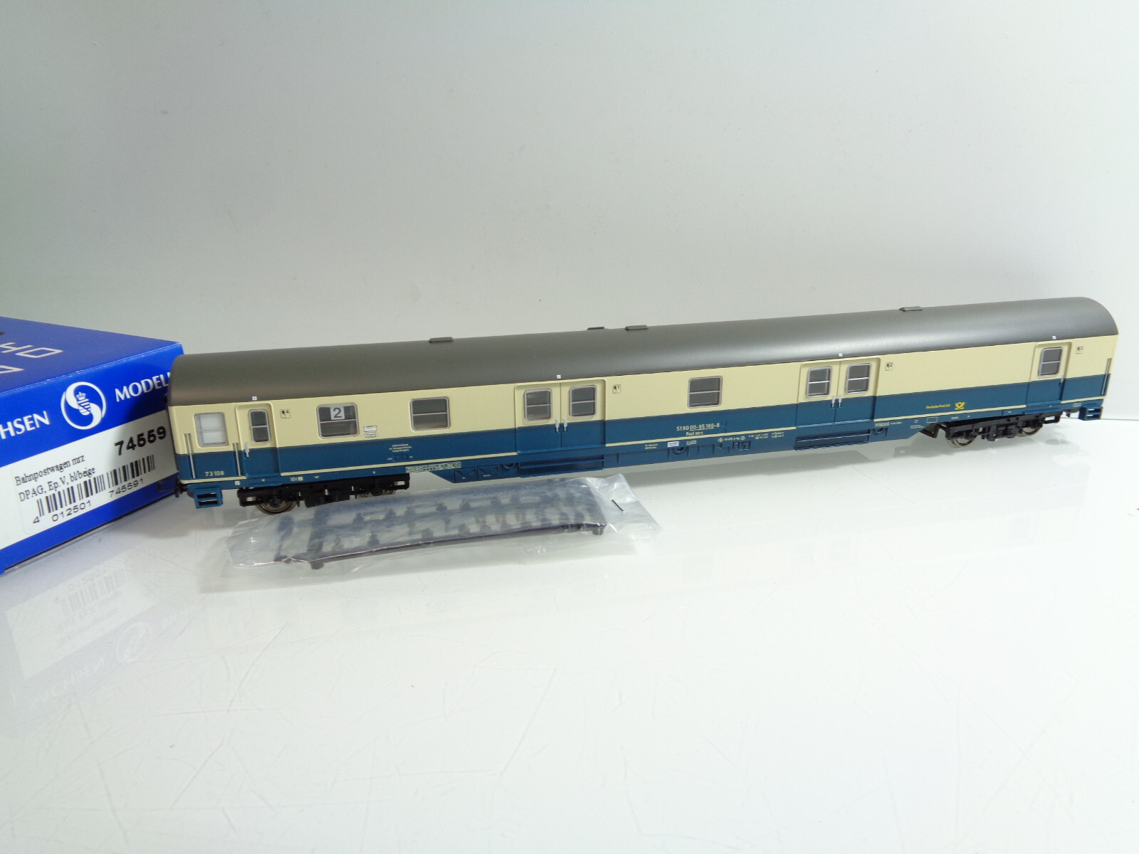 Sachsenmodelle H0 74559 Bahnpostwagen mrz Epoche V der DPAG in OVP JD5925