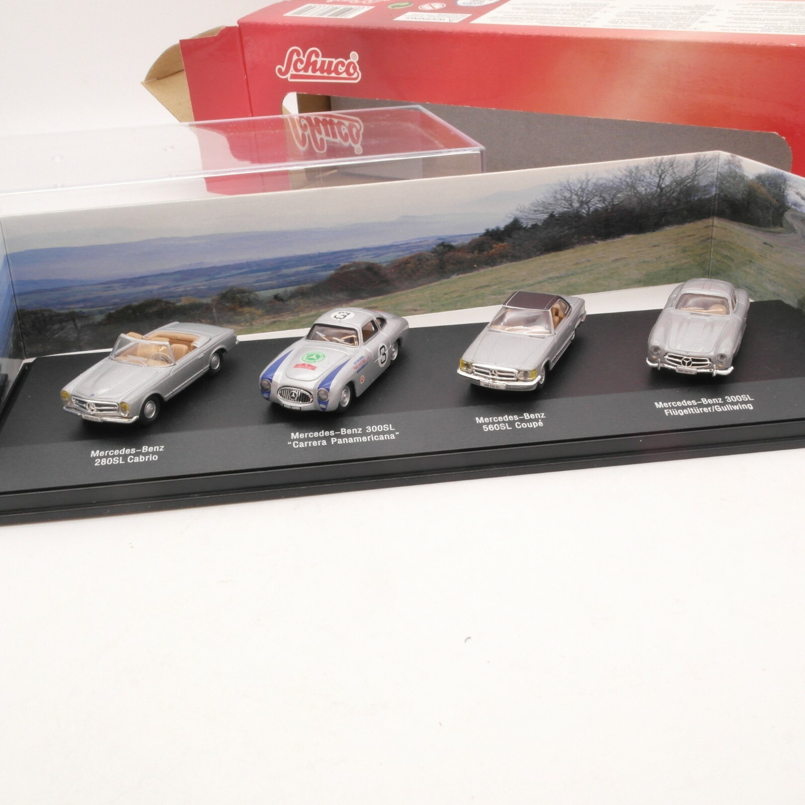 Schuco 1:72 Set 4 verschiedene Mercedes Benz SL Modelle in OVP RI1006 – Bild 3