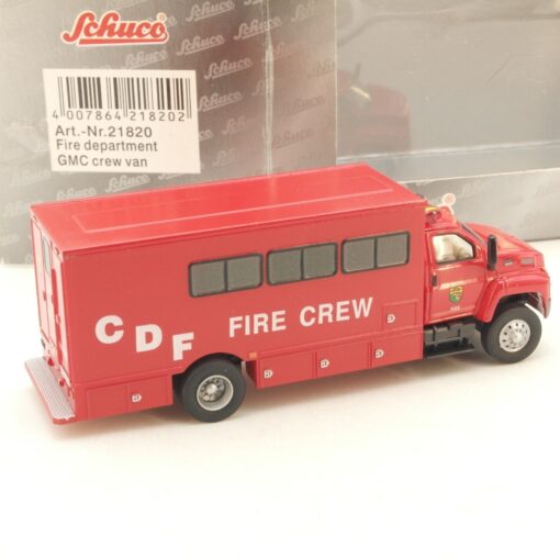 Schuco 1:87 21820 Feuerwehr GMC Mannschaftsbus in OVP RG7709 – Bild 3
