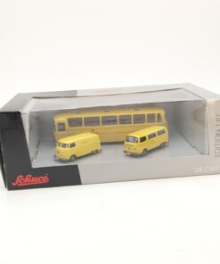 Schuco 1:87 Die Cast Deutsche Bundespost 3er Set T1 MB VW in OVP RG7243