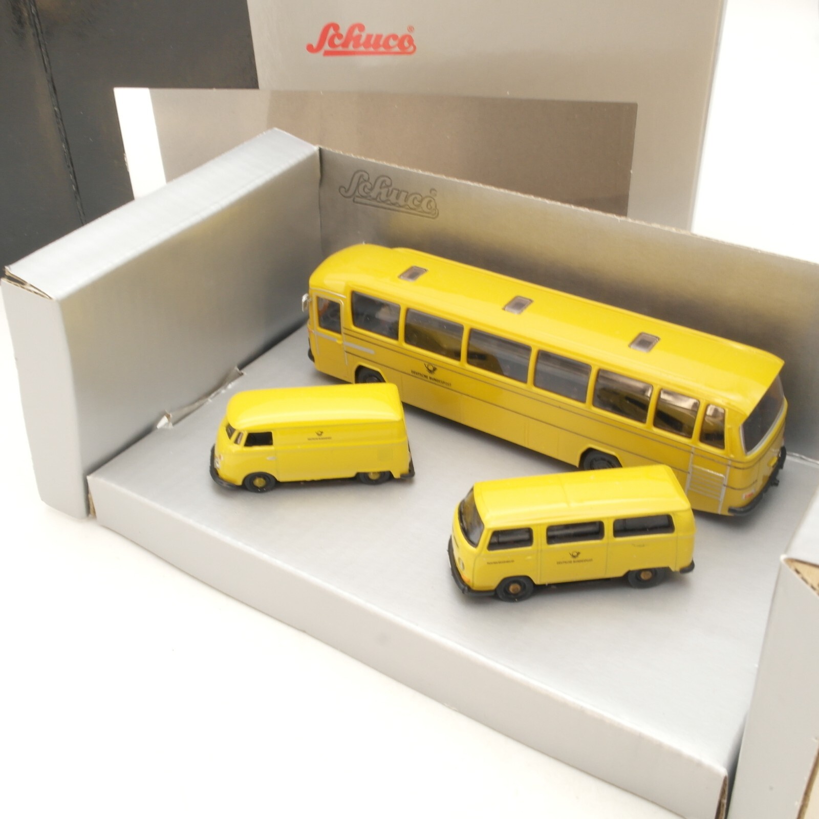 Schuco 1:87 Die Cast Deutsche Bundespost 3er Set T1 MB VW in OVP RG7243 – Bild 4