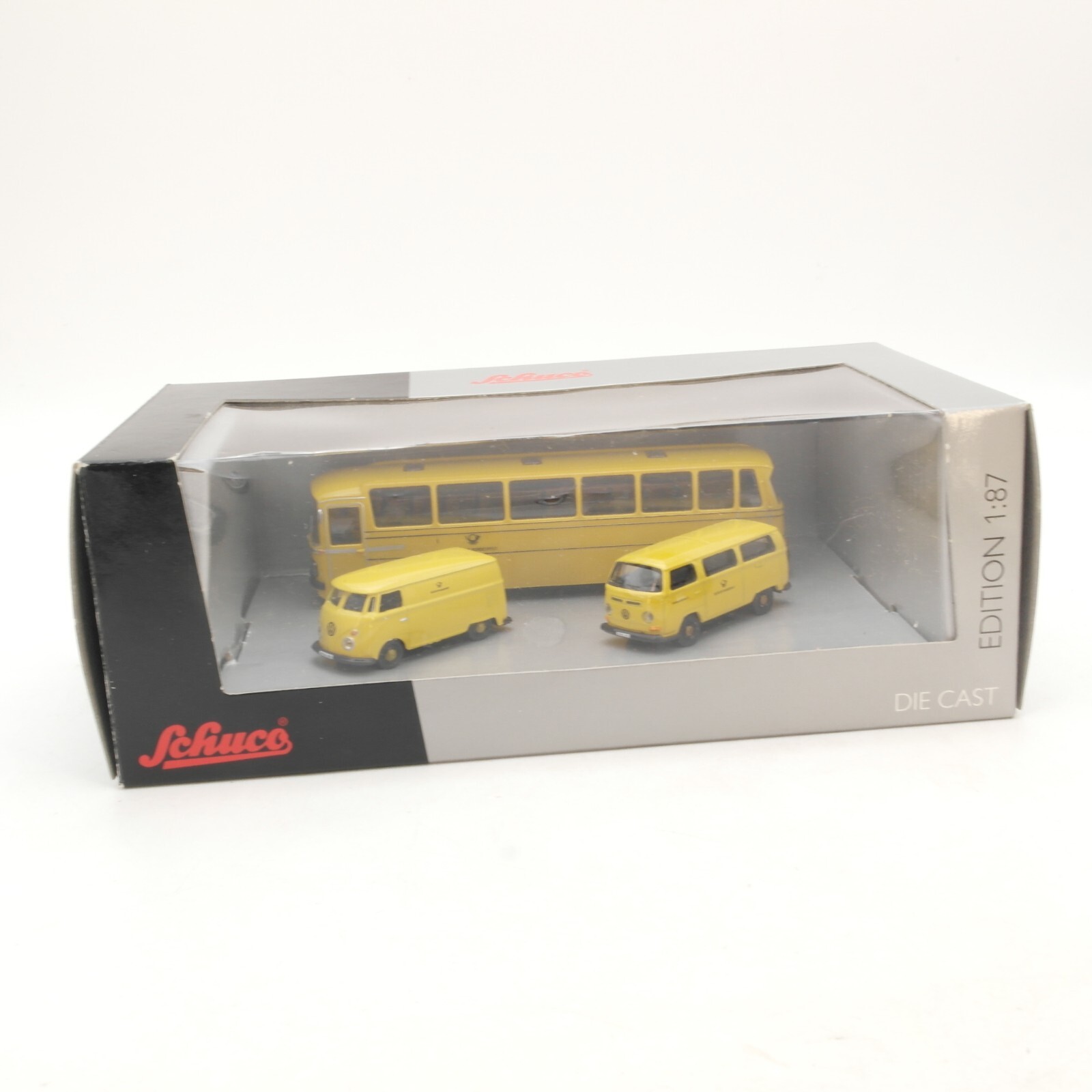 Schuco 1:87 Die Cast Deutsche Bundespost 3er Set T1 MB VW in OVP RG7243