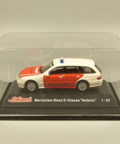 Schuco 1:87 Mercedes Benz E-Klasse T-Modell Notarzt in PC-Box EX5991