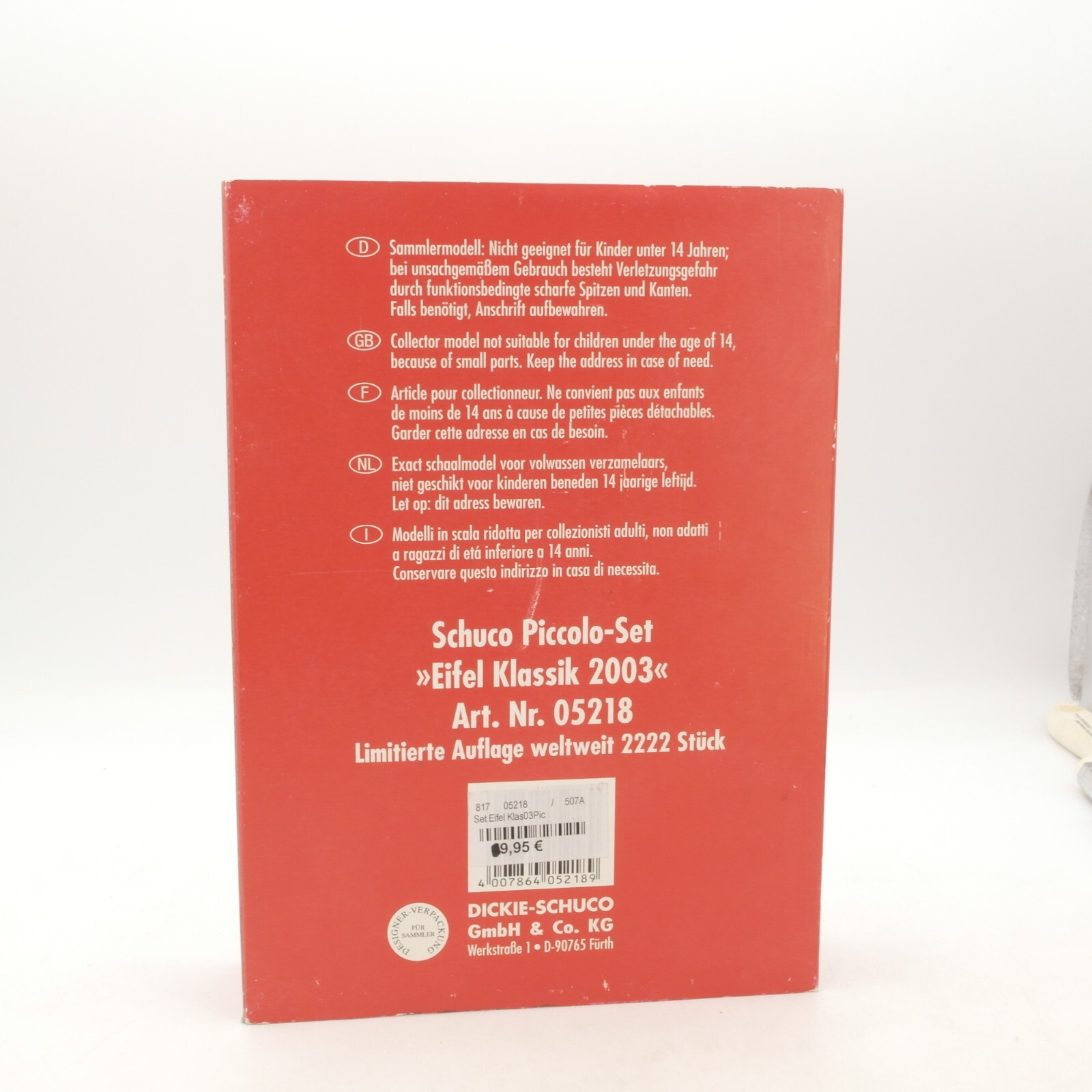 Schuco 1:90 05218 Set Eifel Klassik 2003 limitiert in OVP RG9015 – Bild 6