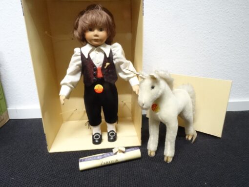 Steiff Puppe 703263 Das tapfere Schneiderlein mit Einhorn in OVP OR8121 – Bild 4