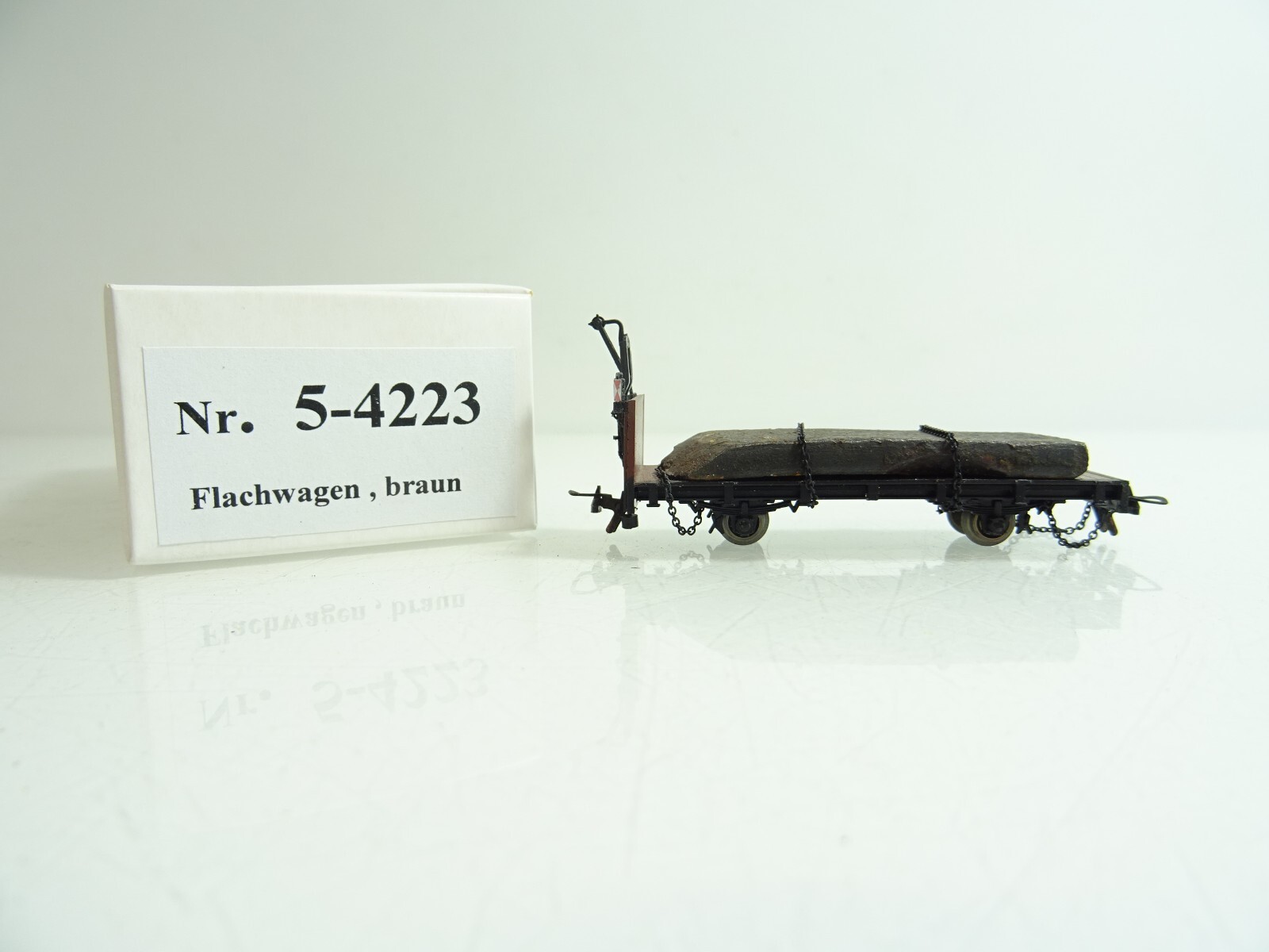 Technomodell H0e 5-4223 Flachwagen mit Ladung der DR in OVP PR157 – Bild 3