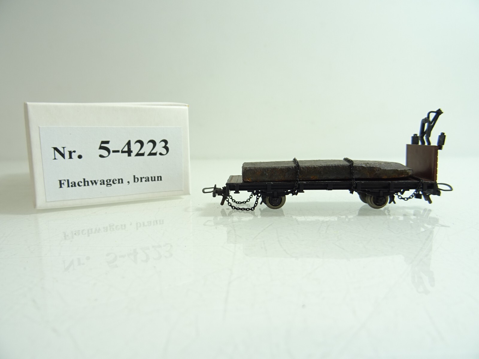 Technomodell H0e 5-4223 Flachwagen mit Ladung der DR in OVP PR157