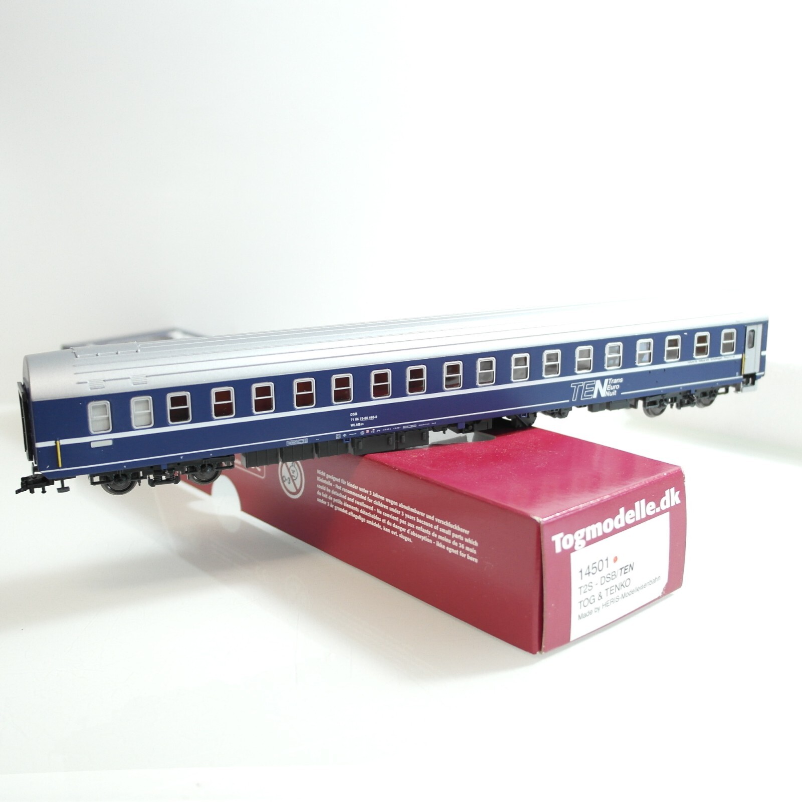 Togmodelle H0 14501 Schlafwagen T2S der DSB in OVP RG370 – Bild 3