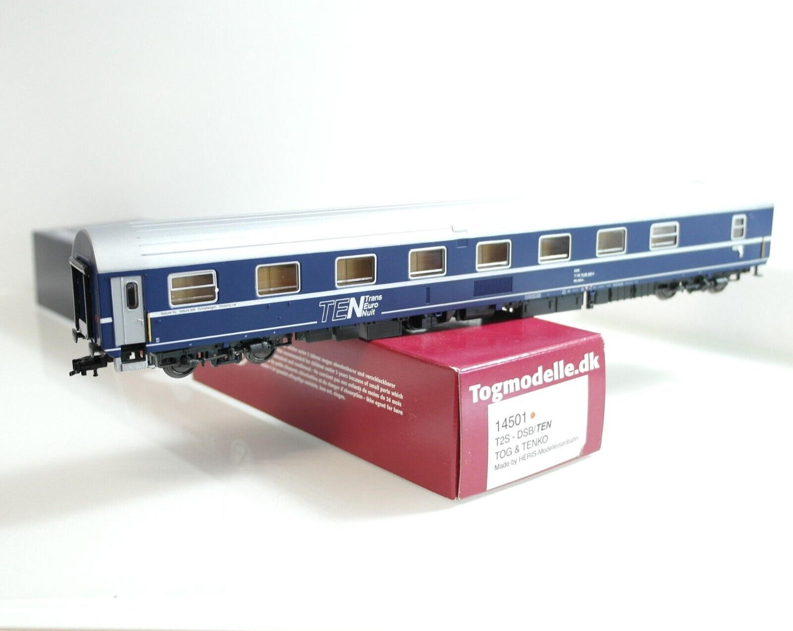 Togmodelle H0 14501 Schlafwagen T2S der DSB in OVP RG370