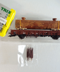 Trix H0 24245-02 Niederbordwagen mit Ladung der DB in OVP BH831