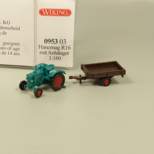 Wiking 1:160 N 095303 Hanomag R 16 Traktor mit Anhänger in OVP EX6215