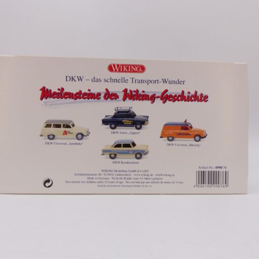 Wiking 1:87 099076 DKW - das schnelle Transport-Wunder 4er-Set in OVP EX6460 – Bild 3