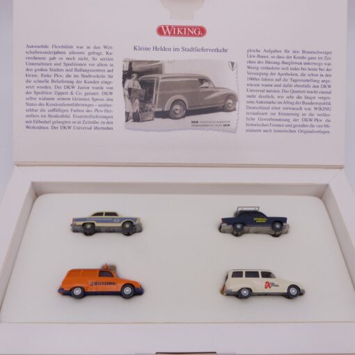 Wiking 1:87 099076 DKW - das schnelle Transport-Wunder 4er-Set in OVP EX6460 – Bild 4