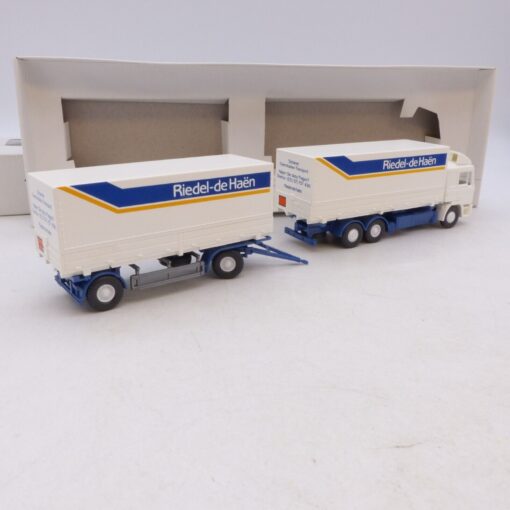 Wiking 1:87 57050 MAN F 90 Wechselpritschen-Hängerzug Riedel in OVP RG4047 – Bild 3