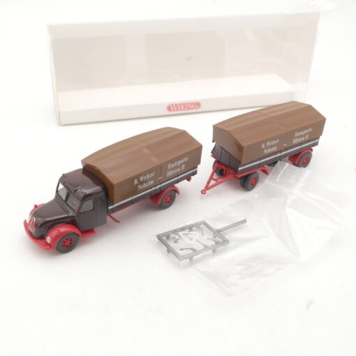 Wiking 1:87 8550232 Magirus S7500 Pritschen Lastzug, siehe Foto in OVP RR3374